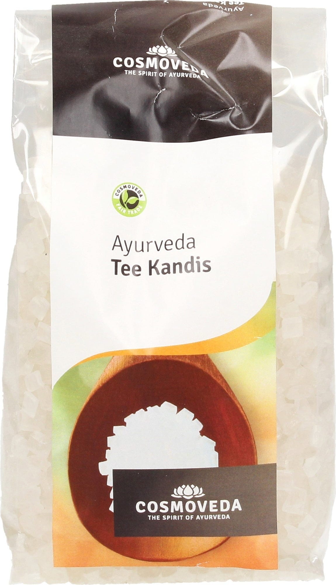 Cosmoveda Ajurwedyjski biały cukier kandyzowany do herbaty - fair trade, 400 g