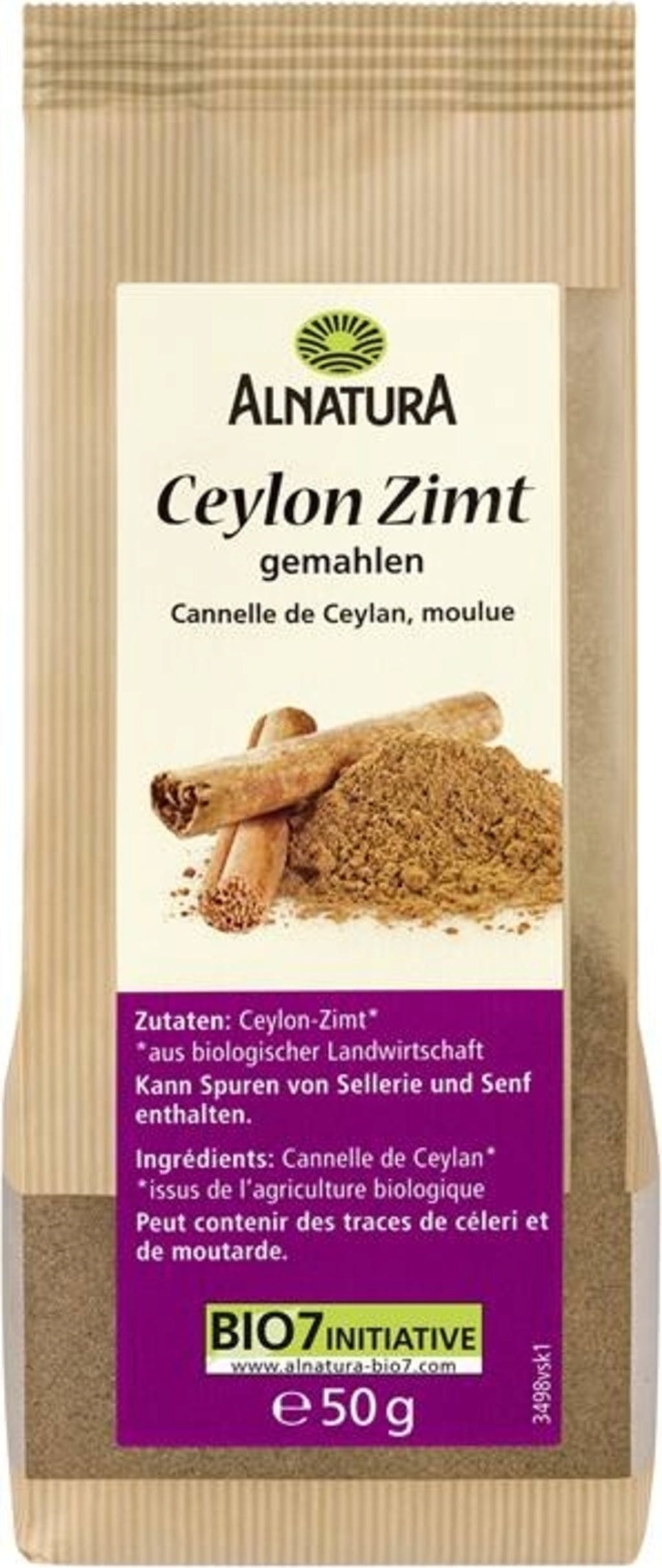 Alnatura Bio cynamon cejloński, 50 g