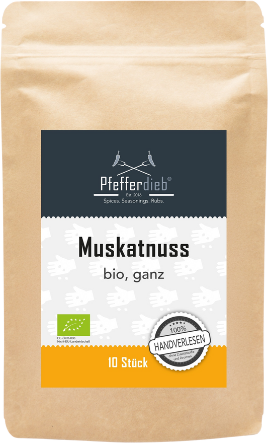 Pfefferdieb Bio Gałka muszkatołowa, cała, 10 szt.