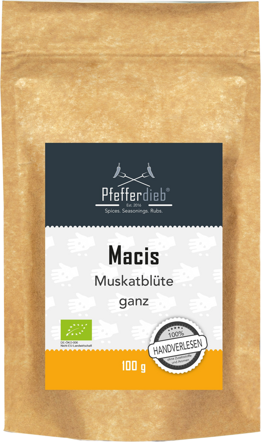 Pfefferdieb Bio Macis (kwiat muszkatołowy), cały, 100 g