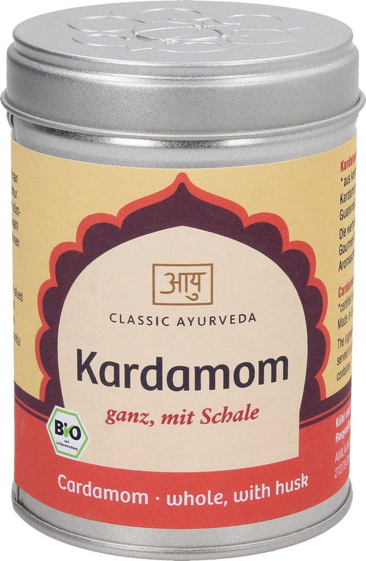 Classic Ayurveda Organiczny cały kardamon z łupiną, 50 g